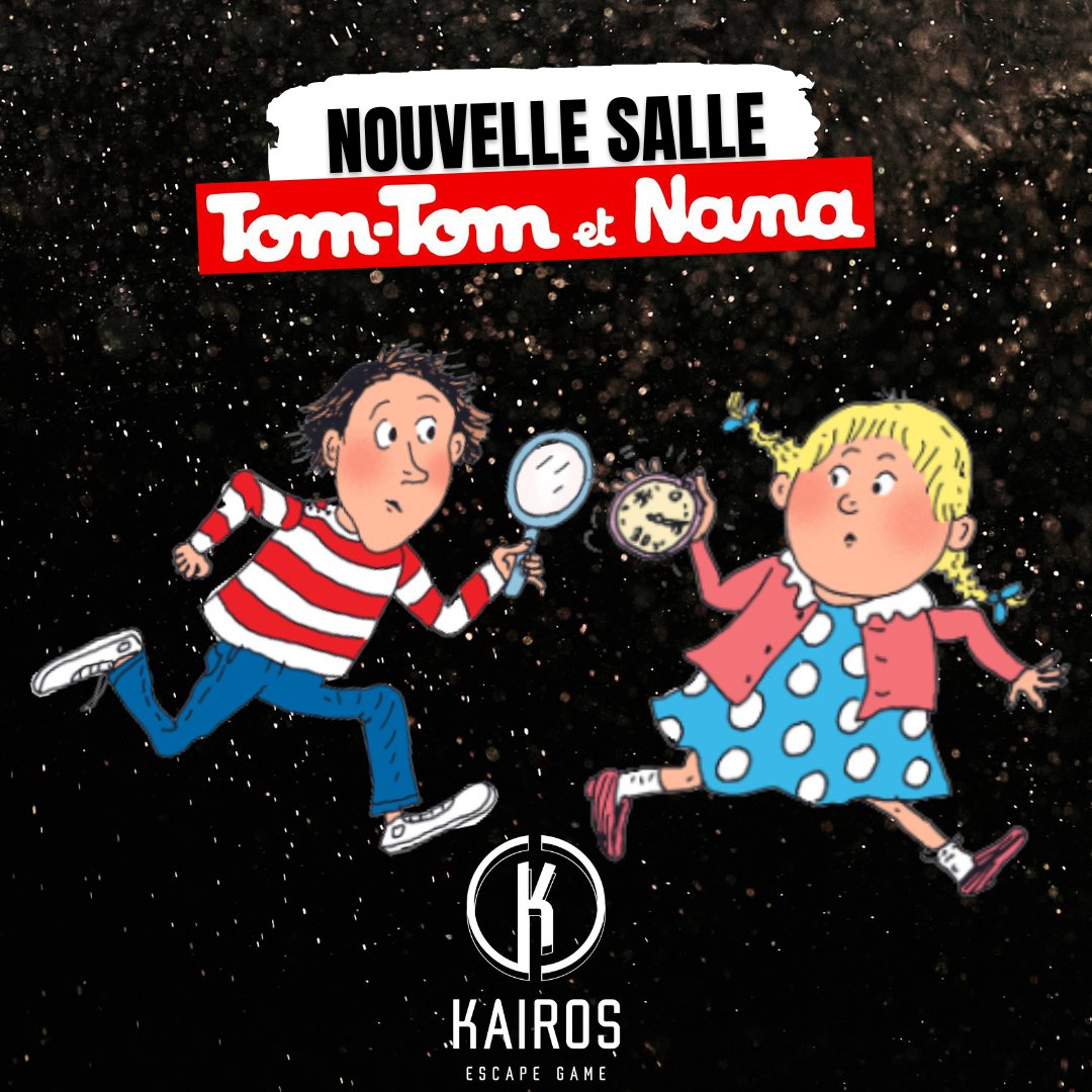 Tom-Tom et Nana, sont maintenant présents chez Kairos escape game, venez passer un bon moment avec eux 👍😀! 
💻 kairos-escapegame.com 

#EscapeGame #escapegames #escapegamesparis #tomtometnana #escapegamelive #escapegames #funny #lol #sport #game #enfants
