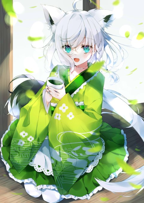 「緑茶 着物」のTwitter画像/イラスト(新着)
