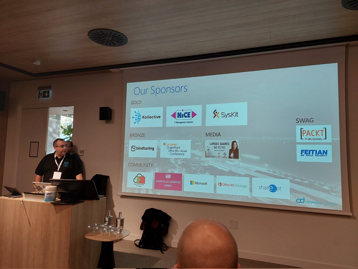 ciistiado's tweet photo. Thanks to all the sponsors  #Collabdays Lisbon #PowerBI #PowerPlatform #Office365 https://t.co/zLEPmXvHWg