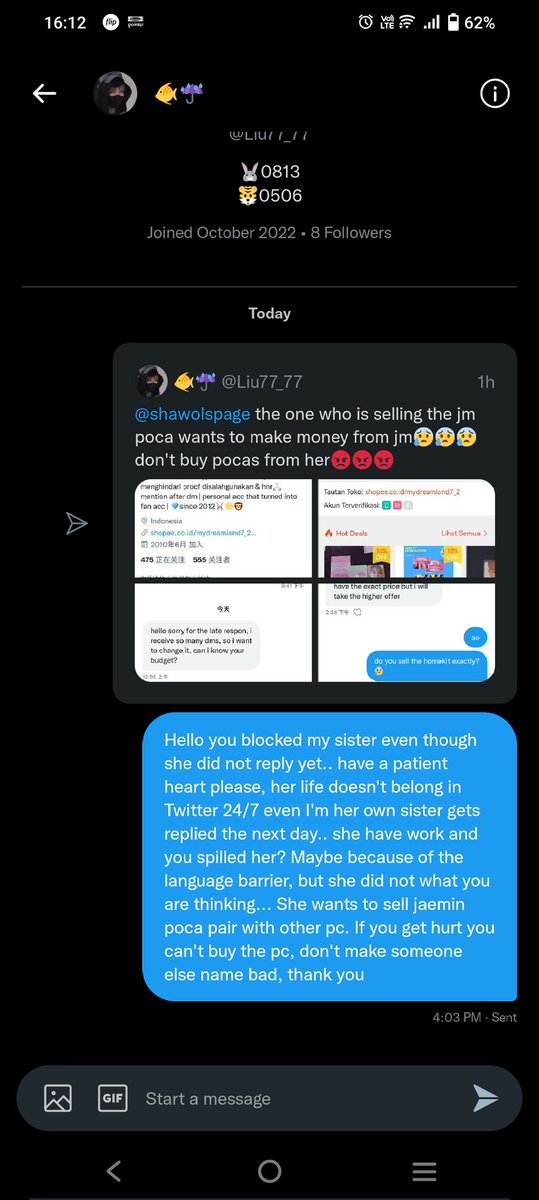 iren_msc's tweet photo. I don't know why @Liu77_77 tweet like that, but my sister @shawolspage didnt do what that acc think.. She wanna sell pc jm to the one who are willing to buy in batch (pair with some pcs). If you want proof you can check her shopee, the pcs are with the original price she buy it.. https://t.co/KUqgzlc7Fd