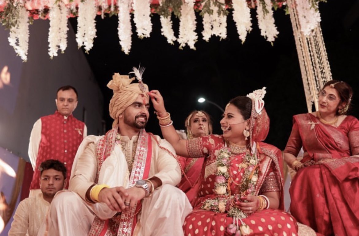 I keep my Twitter feed limited to my professional life.
But I think this needed a mention, especially as it was delayed by almost 3 years due to COVID19.

Finally, socially married in presence of family and friends.