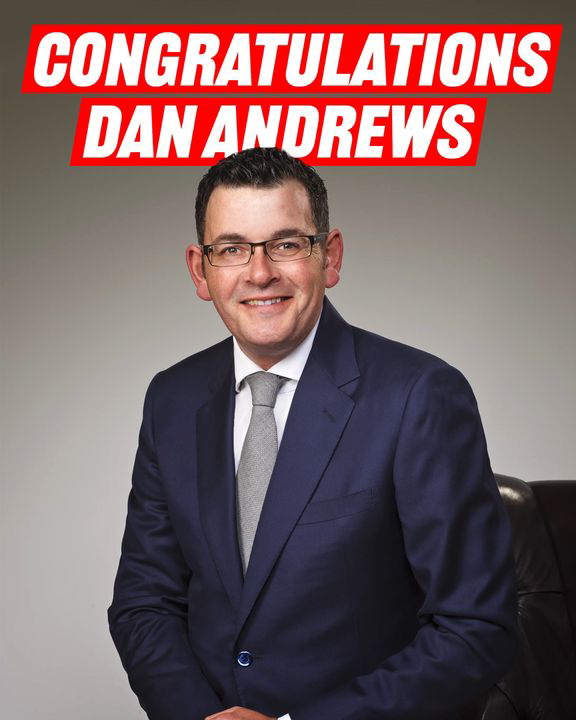 ChrisMinnsMP's tweet photo. Congratulations Dan and the entire Victorian Labor team including the nurses, teachers and essential workers who fought for this. https://t.co/l7P1j7FuBv