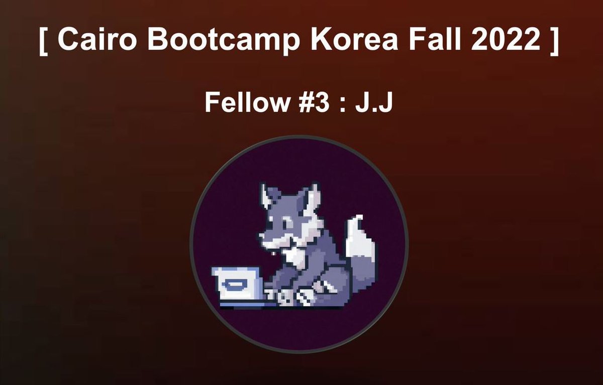 door_labs's tweet photo. #Cairo Bootcamp Korea 🇰🇷
[Our talented Fellows] #3 @jj_a_dev
.
@jj_a_dev is one of our talented fellows! She is a smart contract developer at @scvs0ft
.
We're glad to have you here @jj_a_dev!

#STARK #StarkNet #StarkSpace https://t.co/WyEx983o76