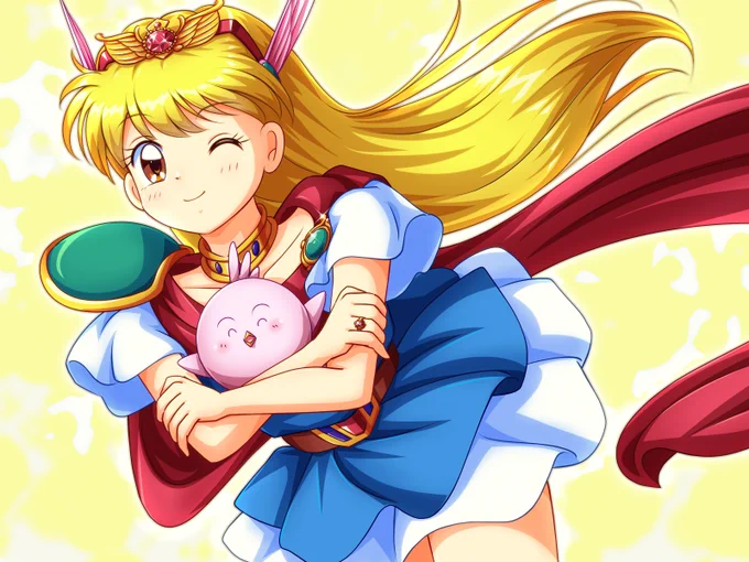 秋色のピー助とマジカルプリンセスの絵をもうひとつどうぞ!#赤ずきんチャチャ 