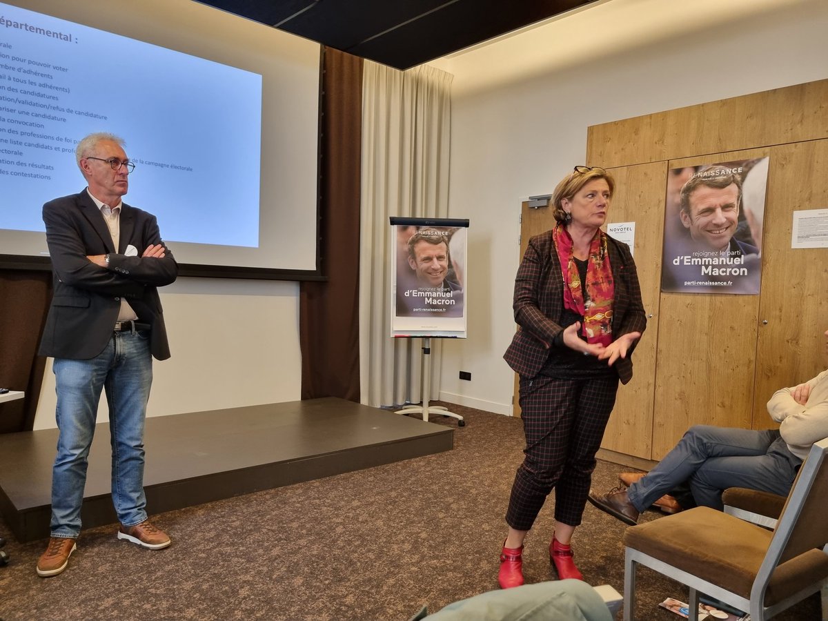 <a href="/hindsaoud/">Hind Saoud</a> et <a href="/ericpllaurent/">Eric Laurent</a> reviennent sur les statuts de @renaissance en plénière pour notre première réunion départementale à Saint-Brieuc. Les adhérents travailleront en bonne intelligence avec ceux des partis de la majorité, comme à l'assemblée, rappelle <a href="/Chantal_Bouloux/">Chantal BOULOUX</a>.