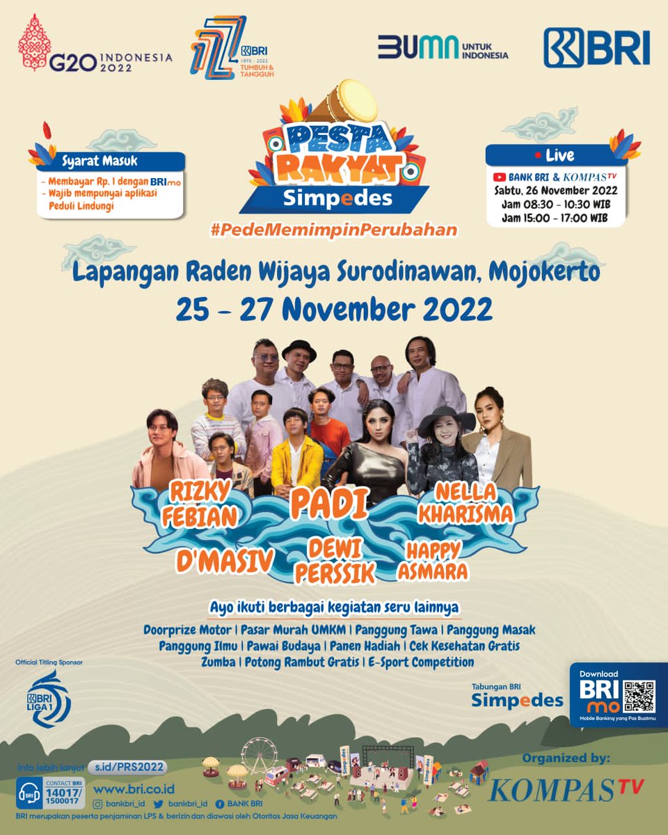 ssschia9's tweet photo. PestaRakyatSimpedes Mojokerto kali ini bakal istimewa bgt krna dihadiri oleh sejumlah bintang tamu yg keren2, dan tersedia kelas Inklusi Keuangan yg membahas tentang investasi saham masa depan. Jangan lewatkan keseruannya ya 🙌#PestaRakyatSimpedesMojokerto https://t.co/u0DLMe4Nx5