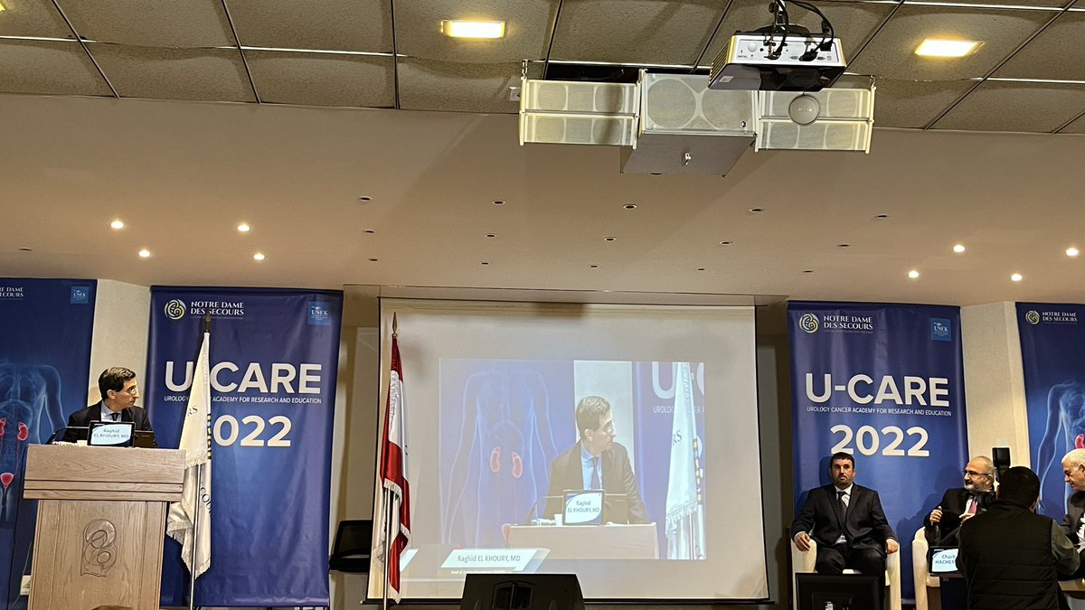 ndsuro's tweet photo. Our second panel starts with Prof Raghid Khoury and our presentation on Bladder cancer and Associated
Behavioral Factors in the Lebanese
Population: A Cross Sectional Study  @USEKOfficial https://t.co/OAlDOdMWX7