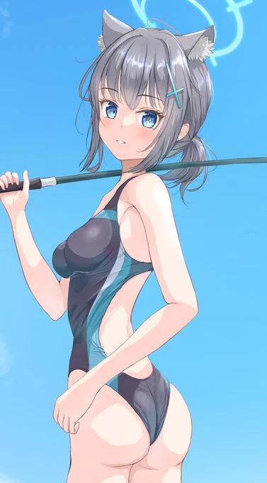 水着シロコ来年は実装されるかなされるといいな#ブルアカ 