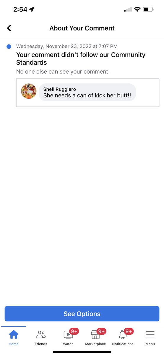 ShellRuggiero's tweet image. This comment got me in Facebook jail. Replying to a women being disrespectful to a cashier. We need to find another platform @elonmusk