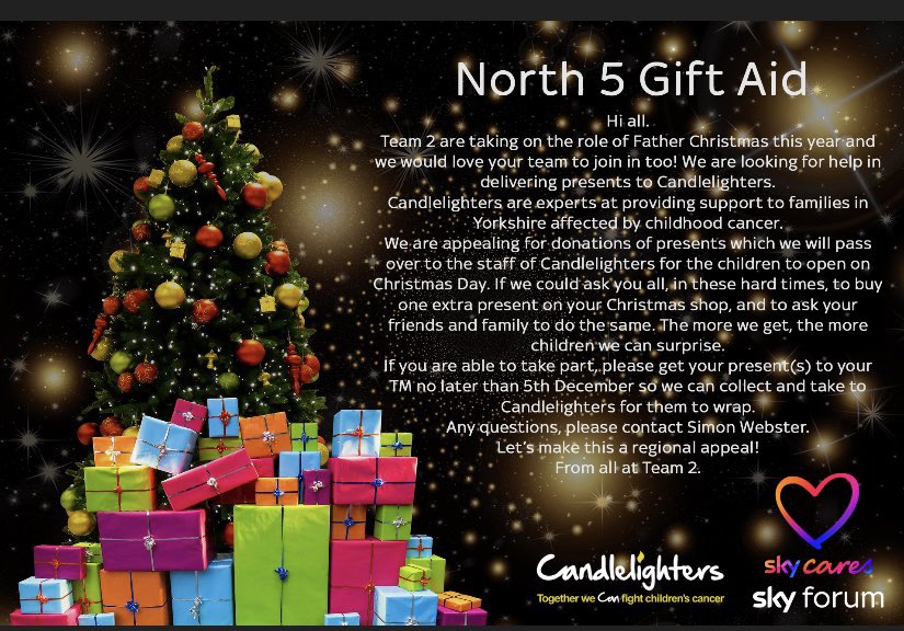 Hello All, this is something we have put together within my team for the Leeds children’s charity @CandlelightersT If you would like to help in some way give me a shout.………🙏