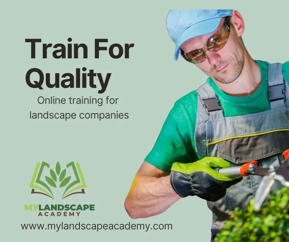 MyLandscapeAcad's tweet photo. MyLandscapeAcademy helps landscape companies train their employees for improved quality. #landscaper #employeetraining #quality #landscapecompany https://t.co/YdQ4mRUXbT https://t.co/lQD36Sc49u