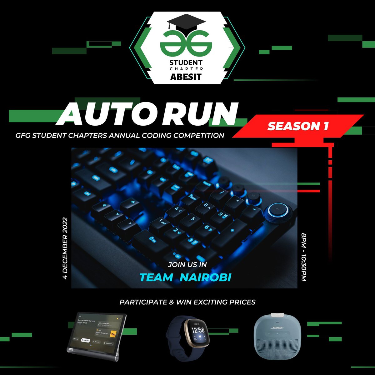 gfg_abesit's tweet image. Registration link :- bit.ly/TeamNAIROBI

#geeksforgeeks #autorun #teamnairobi #gfgabesit #geeks