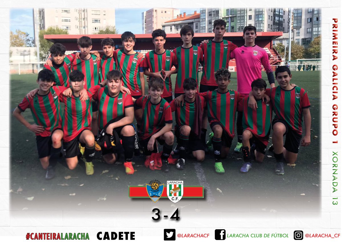 Laracha Club de Fútbol (@larachacf) on Twitter photo 😍 Canta falta nos facía un triunfo así e canto o merecían estes loitadores: XOGADORES E CORPO TÉCNICO.
⬆️ Levantamos un 2-0 en contra ante o sexto clasificado, o <a href="/OrillamarSD/">Orillamar, SD</a>
⚽️ Anotaron Rubén, Rocha, Pablo e Casti pero gañamos TODOS.
#larachacf #cadete #canteira 😍 Canta falta nos facía un triunfo así e canto o merecían estes loitadores: XOGADORES E CORPO TÉCNICO.
⬆️ Levantamos un 2-0 en contra ante o sexto clasificado, o <a href="/OrillamarSD/">Orillamar, SD</a>
⚽️ Anotaron Rubén, Rocha, Pablo e Casti pero gañamos TODOS.
#larachacf #cadete #canteira
