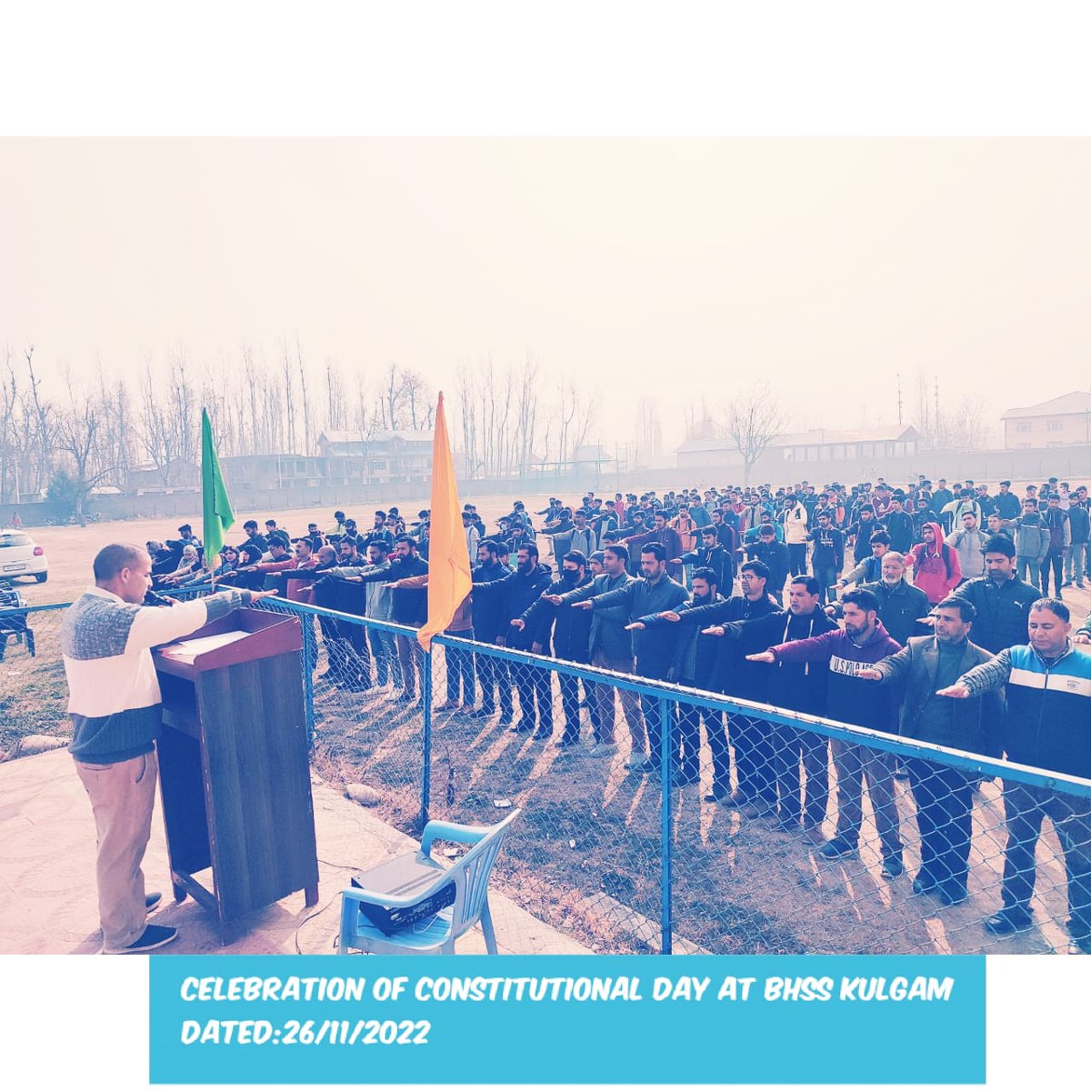 The 73rd Constitution Day was today celebrated in all the schools of district Kulgam.Teachers and students read out the preamble to mark the celebration. @Drsubhassarkar @OfficeOfLGJandK @SchoolEduJK @dsekofficial @DcKulgam @DioKulgam @DrBilalbhatIAS @tak_ataulmunim