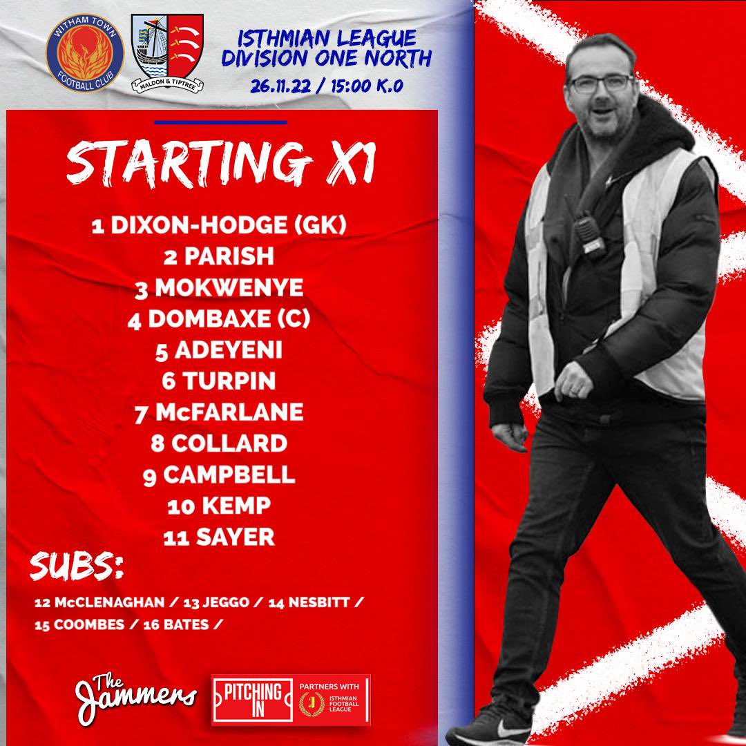 👕 Here is our line up for this afternoon.

Come on you Jammers.

#Jammers 🍓 #COYJ 🍓 #WITMAL