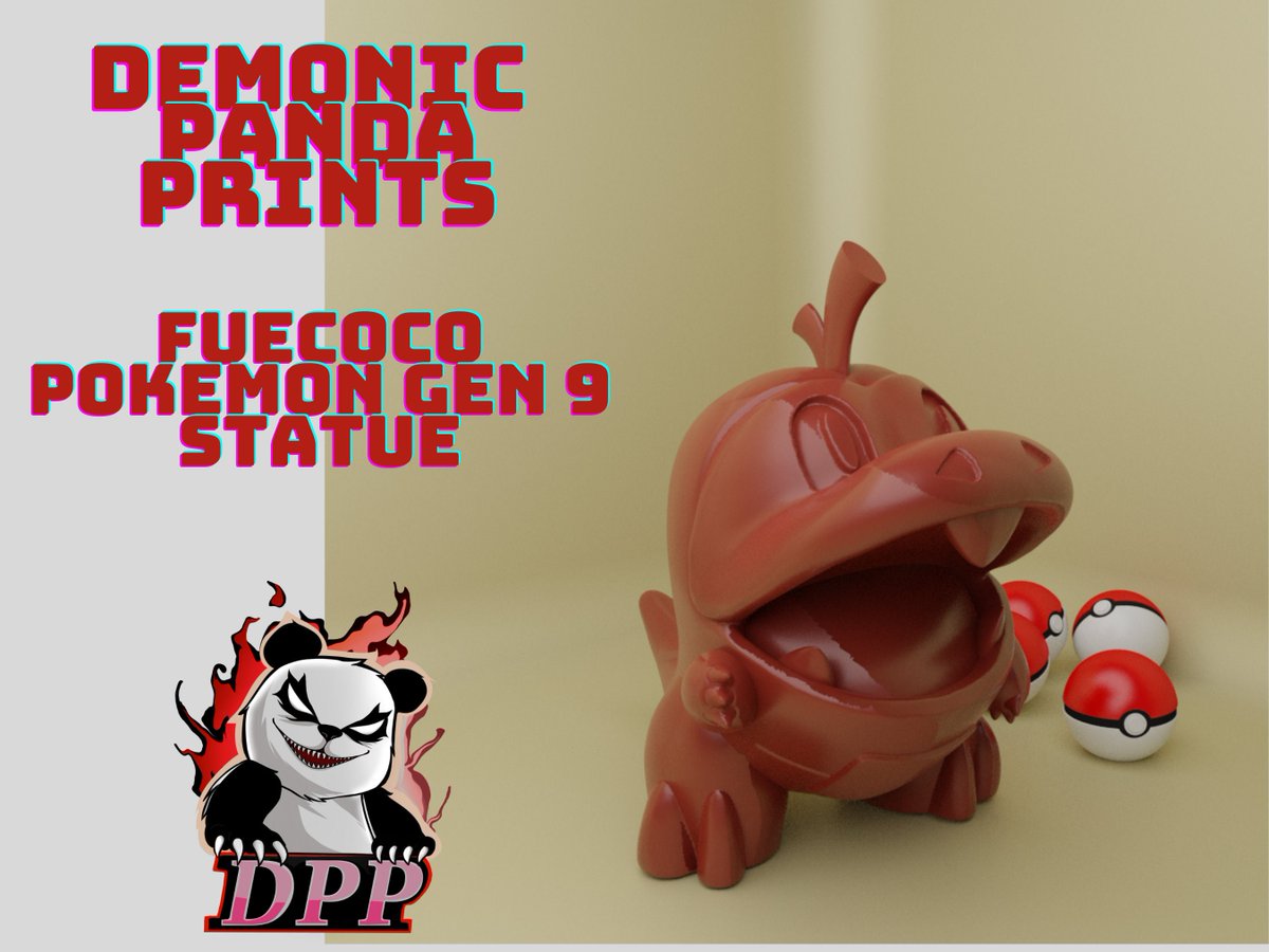 DemonPandaPrint's tweet image. Excited to share the latest addition to my #etsy shop: Fuecoco Gen 9 Starter - 3D Printed - Pokémon - figurine - statue - gift for gamers - gift for geeks etsy.me/3gEa2YU #decoration #custompokemon #pokemonprint #xmasgifts #pokemonviolet #pokemonscarlet