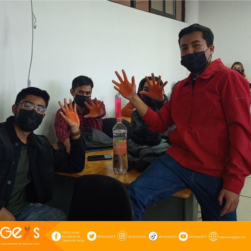 YoSoyGEOS's tweet photo. Las y los jóvenes debemos de generar conciencia en la sociedad y acabar de una vez con la violencia hacia las mujeres.
#YoSoyGEOS 🧡
#25N https://t.co/V5zYCl7715