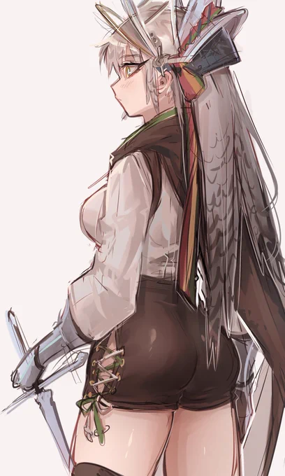 後ろから見た遠牙騎士#アークナイツ版深夜の真剣お絵かき60分一本勝負 