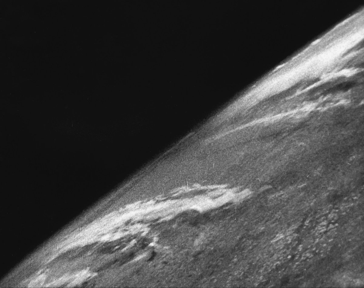 First ever image of Earth from space, taken at this time in 1946 Up until this point people had no idea what Earth looked like