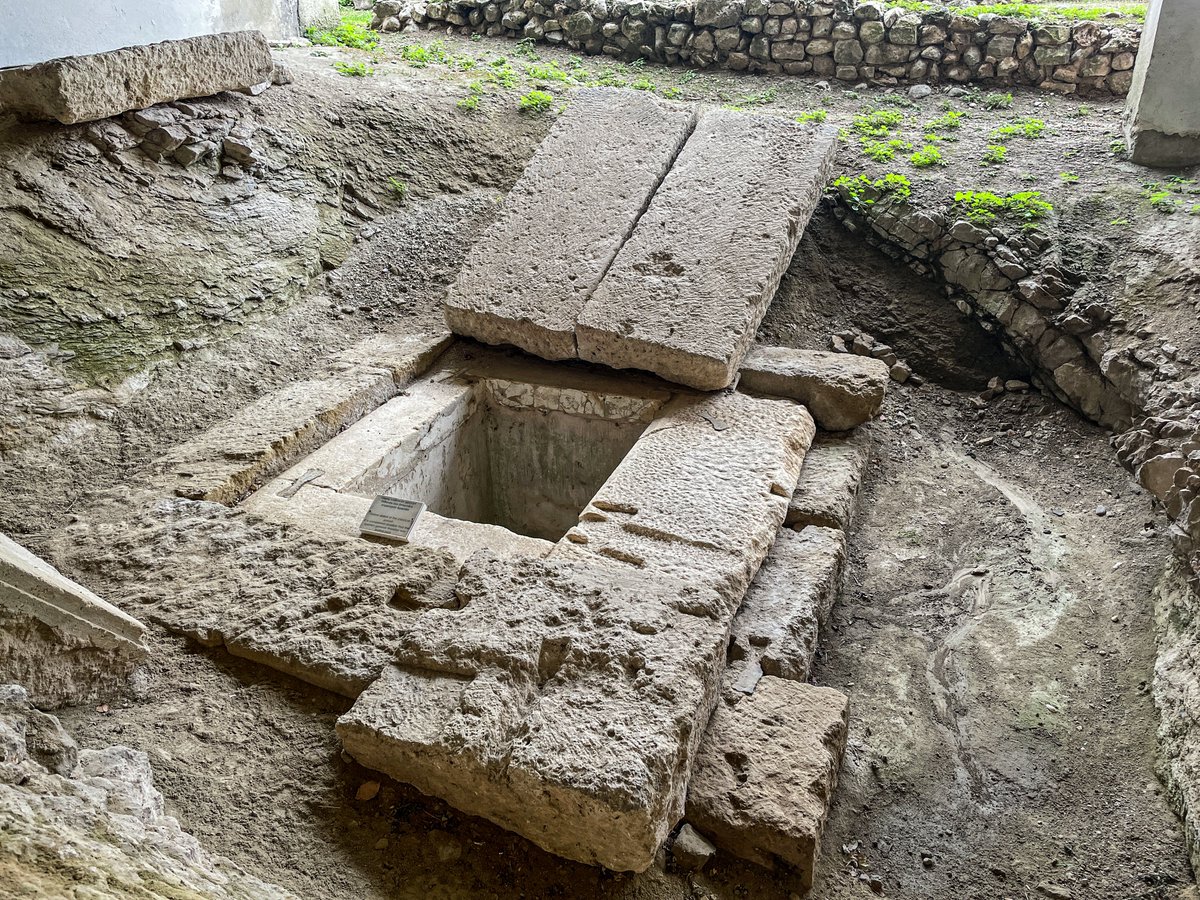 1) During construction work on Amphipolis Archaeological Museum in 1976, workers uncovered a cist tomb cut into the bedrock, still sealed and unlooted. Curiously, the burial was located inside the city walls near the marketplace of Amphipolis. Lifting the blocks, they found...