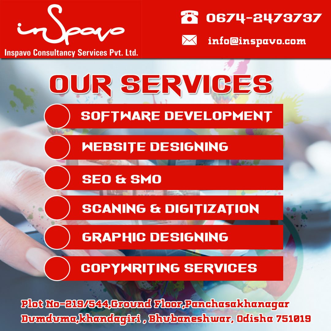 Inspavo's tweet photo. Inspavo Consultancy Services Pvt Ltd - professional web designing agency in Bhubaneswar, providing high quality services at an affordable price.
#WebDevelopments, #DigitalMarketingSolutions, #SEO, #GraphicsDesigning
#InspavoConsultancyServices #DigitalMarketing #WebDevelopment https://t.co/MfF3ae0Je9