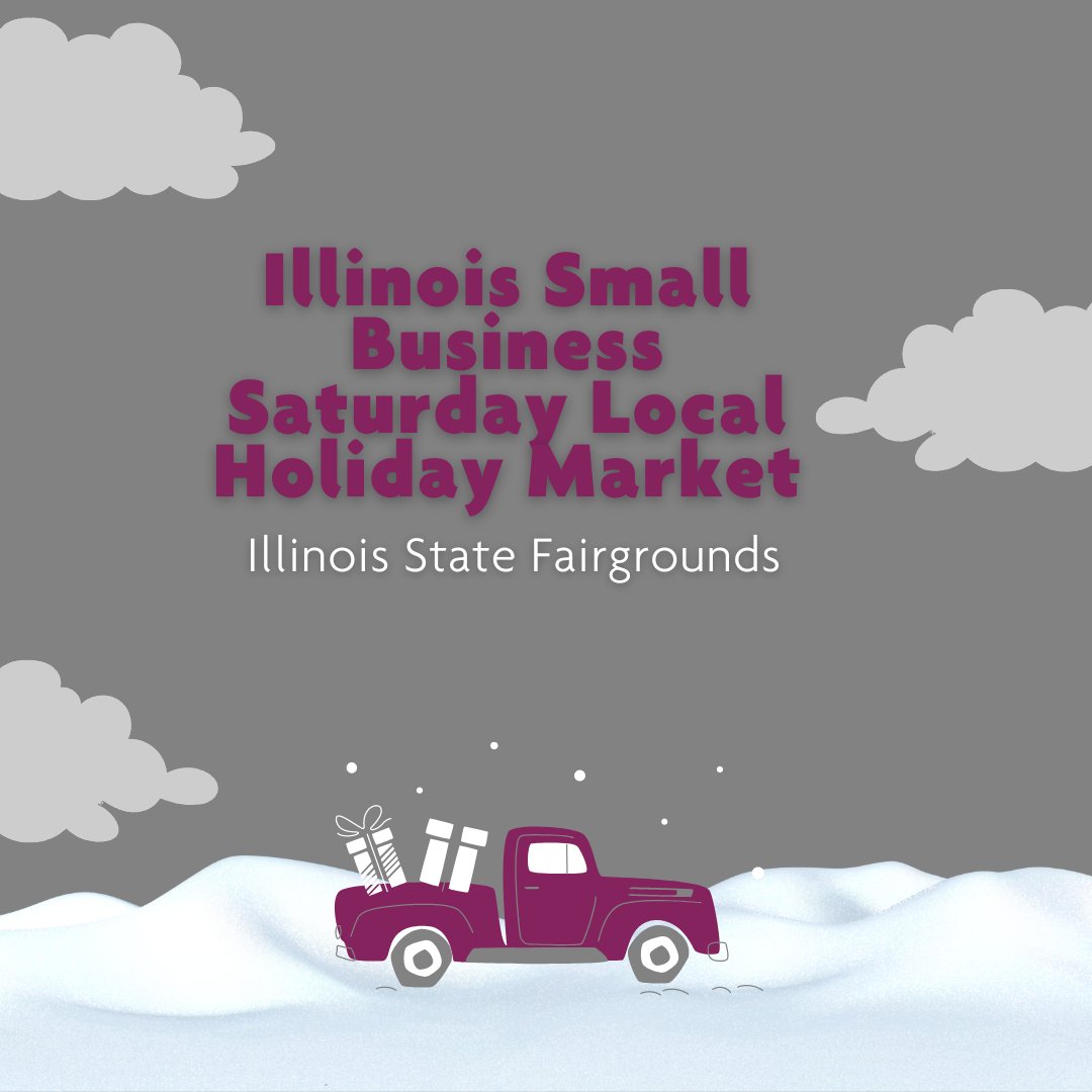 Happy #SmallBusinessSaturday! Swing by the Illinois State Fairgrounds Exposition building for the holiday market full of exciting vendors to shop from. 🎁