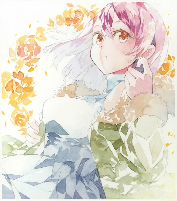 明日のコミティアお品書きと水彩色紙サンプルです。色紙はもう何枚か追加したいと思っています。#COMITIA142 #COMITIA142お品書き 