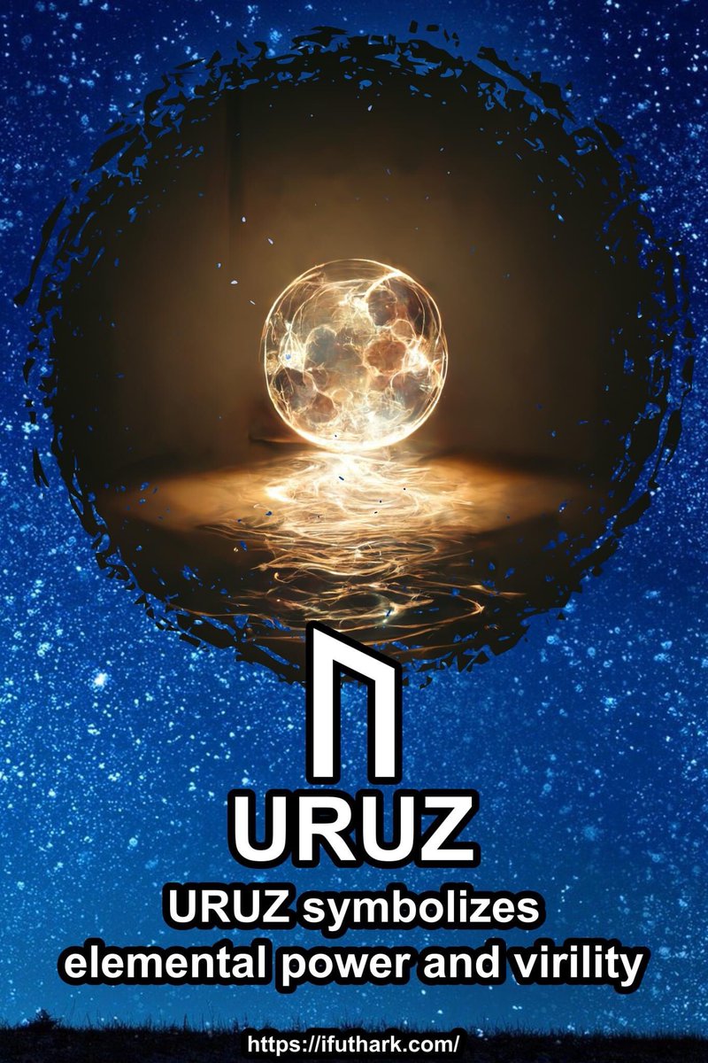FutharkI's tweet photo. 1 DAY - 1 RUNE
Day 2 : URUZ
https://t.co/a9VULg7lSG https://t.co/OiZ9QTroLG