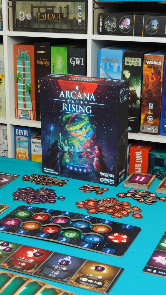DonMeeple's tweet photo. #ArcanaRising, qué rápido y entretenido es este juego de draft y engine building. En él, como aprendices de magos 🧙🏻‍♀️🧙🏻‍♂️ descubriremos los entresijos de las disciplinas mágicas 🪄 para invocar poderosos hechizos con los que exponer todo nuestro potencial.
⬇️
https://t.co/WzU9nBuqHR https://t.co/GNg6qPtNuQ