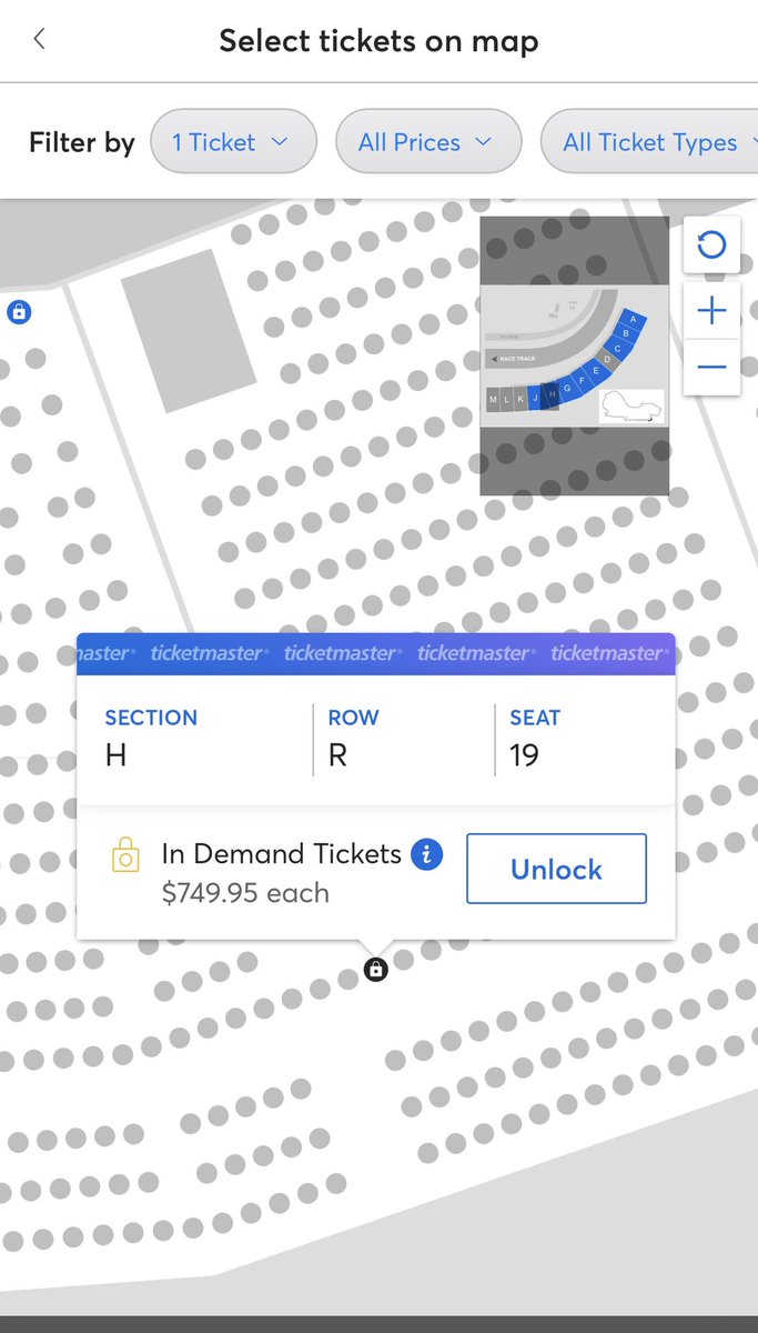 This seats “normal” price is $525 Because the section is “in demand” the price has surged to $750 PLUS FEES. Also it’s presale so you’ve had to pay a MINIMUM $50 for a presale token. #Ausgp #F1 this is atrocious.