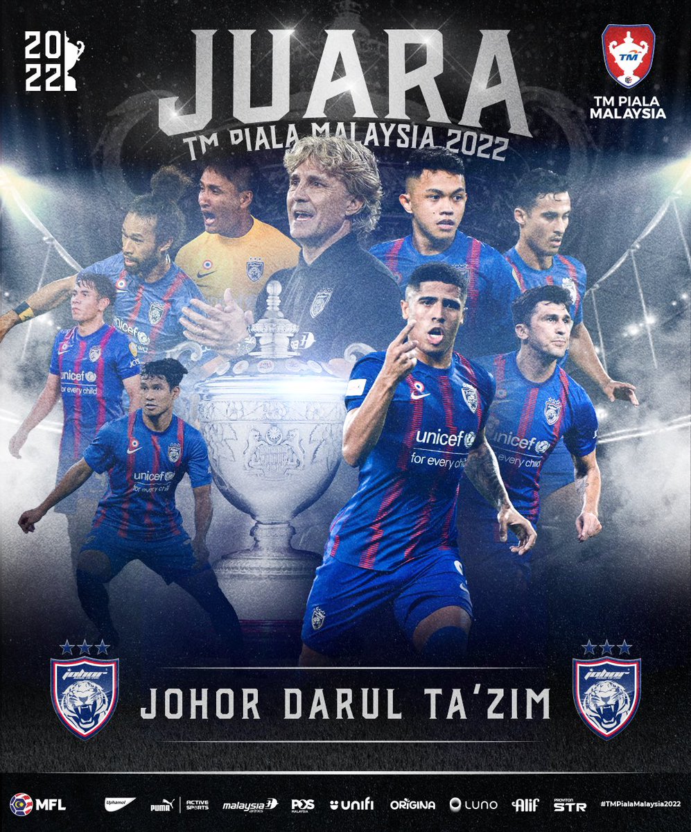 MFL_MY's tweet photo. 🏆 TAHNIAH JOHOR DARUL TA'ZIM, JUARA TM PIALA MALAYSIA 2022! 🔥 @OfficialJohor 

#TMPialaMalaysia2022 https://t.co/y1RYrbYY6Q