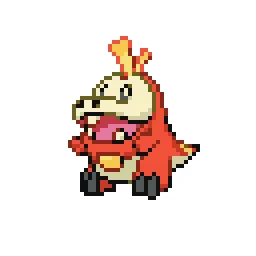 定期更新 #ポケモン #ドット絵 、748日目は #ホゲータ。ワニノコに次ぐワニ御三家#pokemon #pixelart 