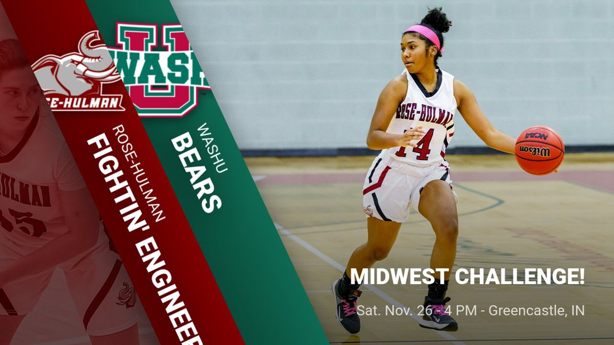 rhitsports's tweet photo. WOMEN'S BASKETBALL: It's MIDWEST CHALLENGE GAMEDAY!  Rose-Hulman (2-0) faces WashU (3-0) in a battle of unbeaten teams TODAY at 4 pm. #GoRose

Preview and coverage links: https://t.co/eaou0SfCKf https://t.co/e4tmbTUBtv