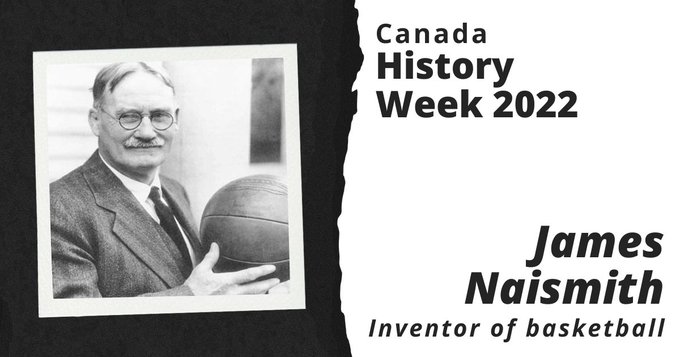 Decorative. Canada History week 2022. James Naismith, inventor of basketball. 