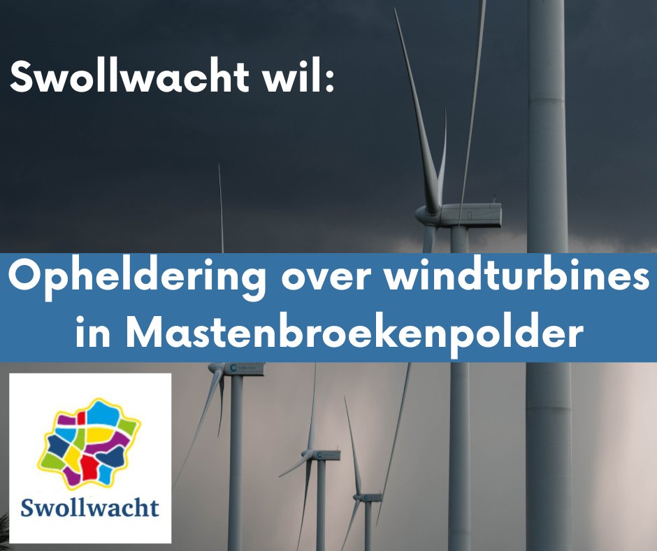 Swollwacht1's tweet photo. NIEUWS - Swollwacht vraagt opheldering over betrokkenheid Zwolle bij plannen voor megawindturbines Mastenbroekenpolder

Lees onze vragen: https://t.co/8311JQWgxl https://t.co/X6HPNH4Vy6