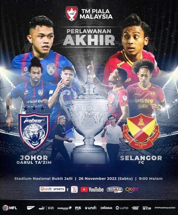 TERKINI: JDT Juara Piala Malaysia! 

JDT 2 : 1 Selangor FC

JDT berjaya melakar sejarah menjadi pasukan pertama bergelar juara quadruple (empat trofi) selepas memenangi Piala Sumbangsih, Piala FA, Liga Super & kini Piala Malaysia

mysumber.com/juara-piala-ma…

#PialaMalaysia2022
#JDT