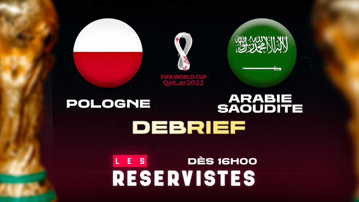 🚨ÉMISSION🚨

LEWANDOWSKI ET LA POLOGNE PLUS EFFICACES QUE L’ARABIE SAOUDITE ! 🎯

🌏🏆 Rendez-vous avec <a href="/YasserSalfiti/">Yasser Salfiti</a> et @fayad_mdj pour le debrief de #POLKSA (2-0) ici 🔽🔽🔽

👉 youtu.be/BG9cQHnTNSA