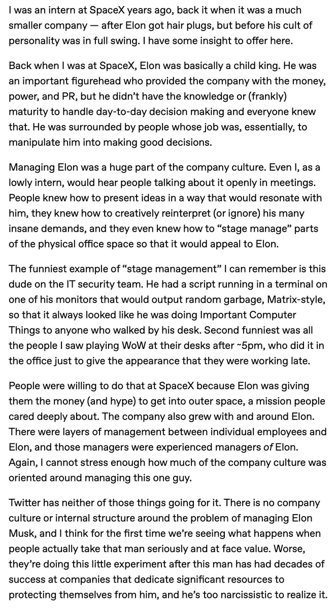 v2Dark's tweet photo. A sinistra, Elon Musk che mente sulla morte di suo figlio per farsi il figo; a destra, uno stagista di SpaceX che spiega come Musk fosse non solo inutile ma anche dannoso, soldi del daddy a parte. Ridicolo lui e ancora più ridicolo chi lo osanna e gli mette i like. #WorstShitEver https://t.co/Sva2KIh77k