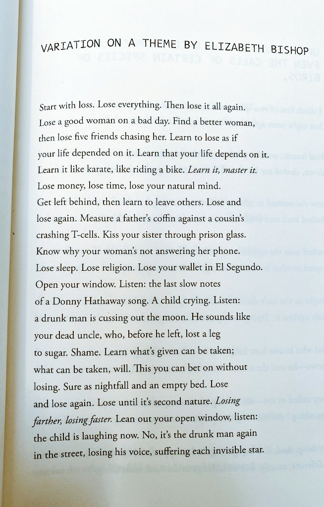 tuhintranslates's tweet image. John Murillo. "Start with loss. Lose everything. Then lose it all again."