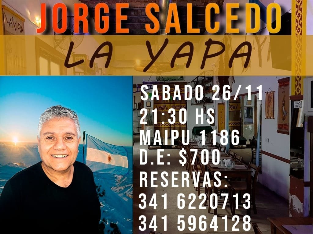 jorgeAl_Do's tweet photo. Hoy sábado en La Yapa Rosario https://t.co/SnY7I0ImNr