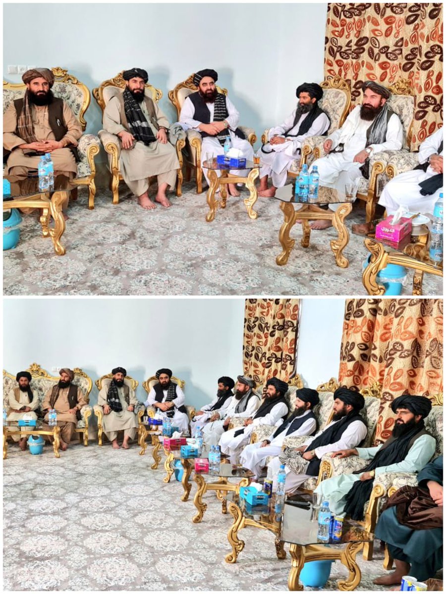 د بهرنیو چار وزیر متقي صاحب، د اطلاعاتو او فرهنګ وزیر خیر خواه صاحب فراه ولایت کې د کندهار او هلمند ولایتونو د والیانو او فراه ولایت له بېلا بېلو مسئولینو سره، د یو لړ موضوعاتو په اړه ګډه غونډه تر سره کړه.
<a href="/AbdulVa98839111/">Misbah Zamankhilمصباح زمان خیل</a>