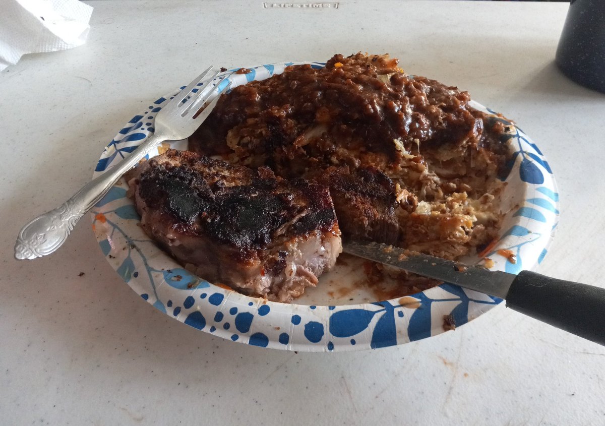 I call this redneck egg foo yung. Yes there are eggs and vegetables under that steak gravy.