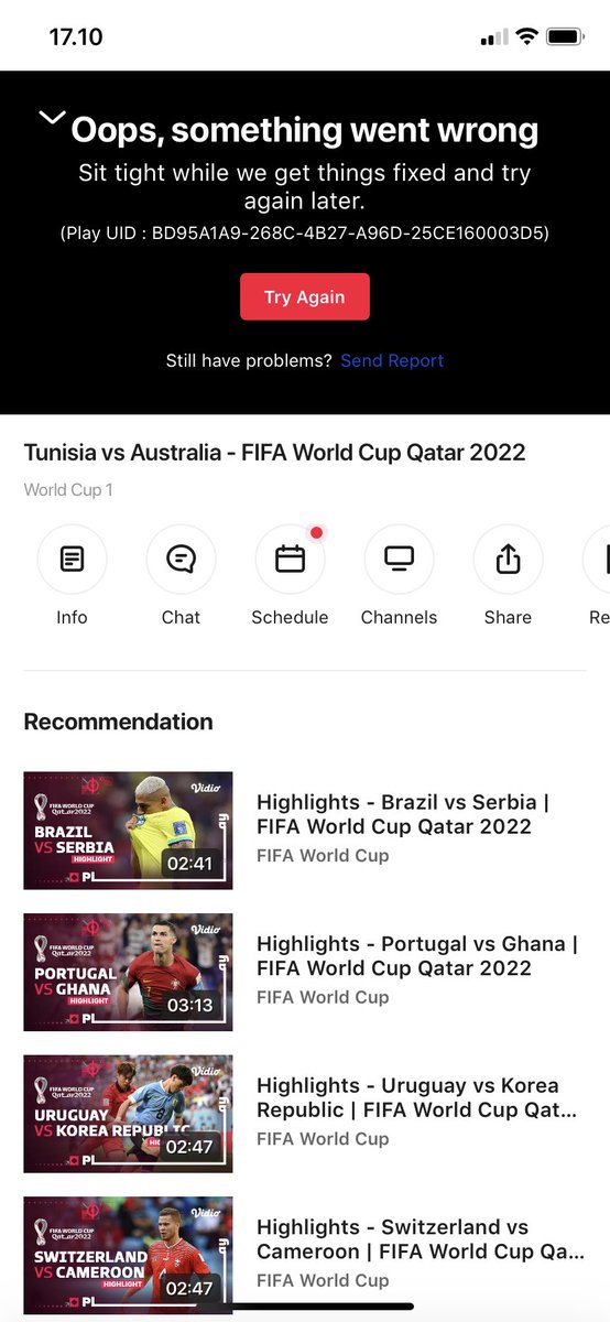 egaepiphone's tweet photo. @vidio saya sudh dm tp gak d respon2 keburu abis matchnya, tolong dong sgera d tangani gabisa nonton world cup https://t.co/AnBo4VSB4b