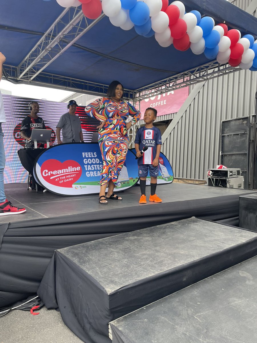 Creamline_sa's tweet photo. Let's all welcome @Anele to the stage and get ready for a day full of excitement! https://t.co/asOhY2zlVN