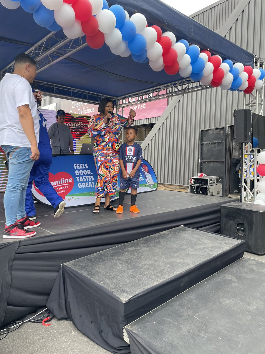 Creamline_sa's tweet photo. Let's all welcome @Anele to the stage and get ready for a day full of excitement! https://t.co/asOhY2zlVN