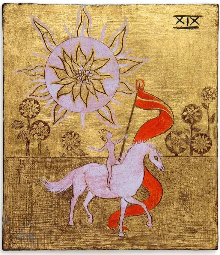 solas_na_greine's tweet image. The Sun, Leonora Carrington Tarot