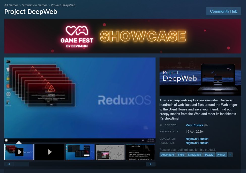 nightcatstudios's tweet photo. Did you know?
- #ProjectDeepWeb participates in @DevGAMM Game Fest Showcase in #Steam 
- It has stunning 75% #discount!

Surprising, but these 2 events have less in common that you think :)

#SteamAutumnSale #DevGAMM #indiegames #indiedevs #madewithunity #gamedev https://t.co/tK1jFDvPq5