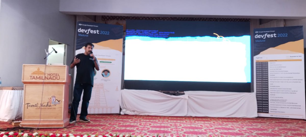 GDGCloudMadurai's tweet photo. Rivu Chakraborty is delivering session in #devFastMadurai 2022 #devfast 2022 in Tamilnadu hotel Madurai
@GoogleDevsIN @Googledevs @gdgmadurai @GoogleDevExpert https://t.co/MayIJJfdGZ