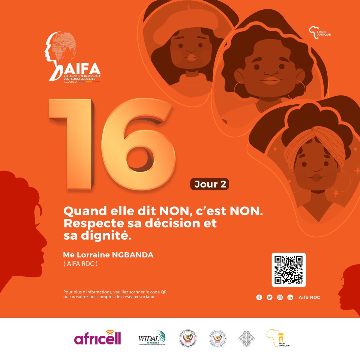 AIFA RDC (@rdcaifa) on Twitter photo CAMPAGNE CONTRE LES V.B.G.
<a href="/Aifa/">AiFa</a> S’engage - Jour 02
« Quand elle dit NON, c'est NON. Respecte sa décision et sa dignité. »
Me Lorraine Ngbanda, AIFA)
————————————————
@unfpadrc
<a href="/ONUFemmesRDC/">ONU Femmes RDC</a>
<a href="/min/">min</a>.genrefamilleetenfantrdc
<a href="/UNICEFDRC/">UNICEF en RDC</a>
<a href="/PNUDRDC/">PNUD RDC</a> CAMPAGNE CONTRE LES V.B.G.
<a href="/Aifa/">AiFa</a> S’engage - Jour 02
« Quand elle dit NON, c'est NON. Respecte sa décision et sa dignité. »
Me Lorraine Ngbanda, AIFA)
————————————————
@unfpadrc
<a href="/ONUFemmesRDC/">ONU Femmes RDC</a>
<a href="/min/">min</a>.genrefamilleetenfantrdc
<a href="/UNICEFDRC/">UNICEF en RDC</a>
<a href="/PNUDRDC/">PNUD RDC</a>