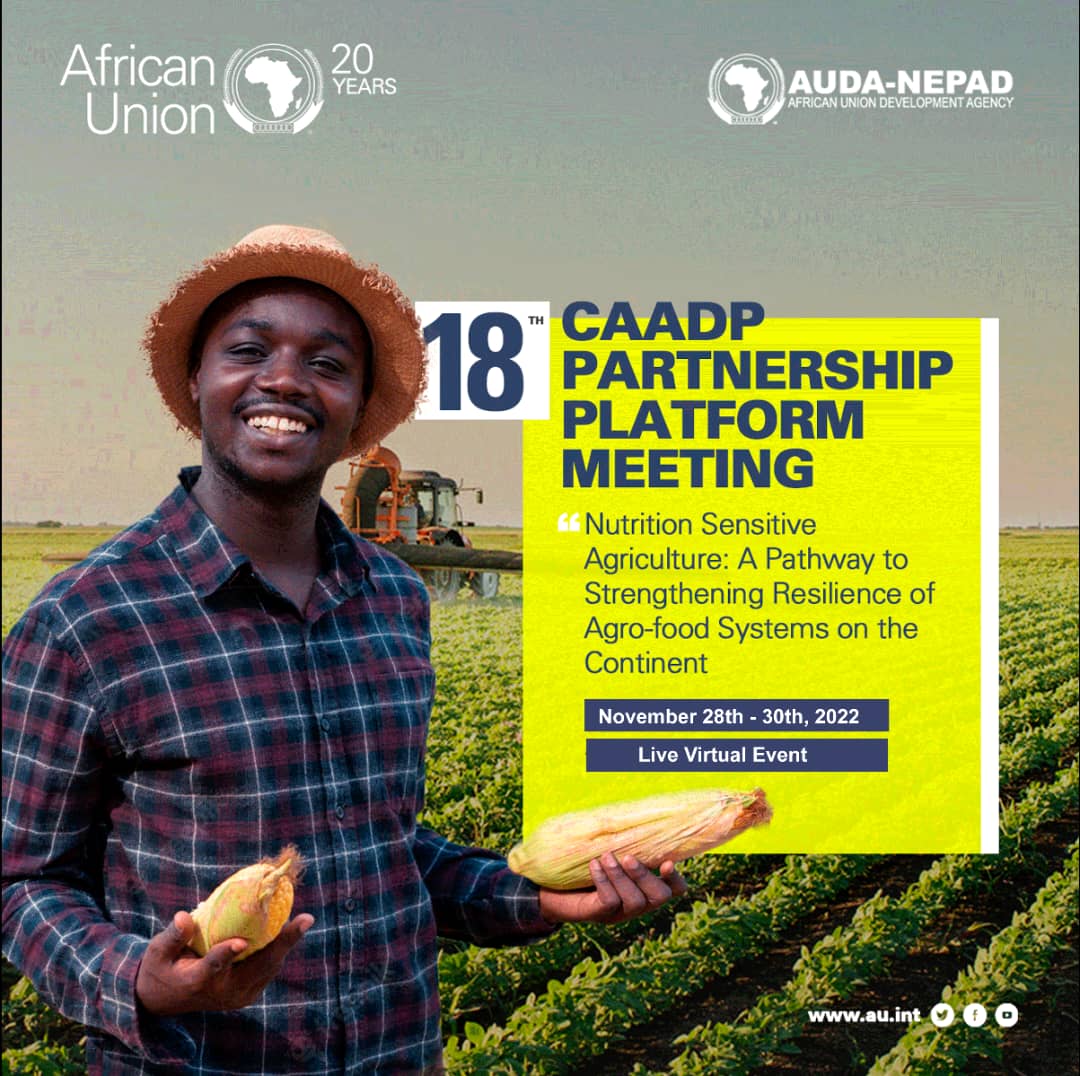 Join the discussions on the Annual CAADP PP - 28-30 November 2022: pp.aucaadp.org/18th-caadp-pp-… MAPLE - 01-02 December 2022: maple.aucaadp.org/maple-2022-age…